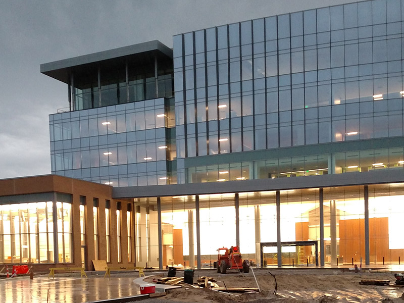 Dow Corporate Center exterior construction