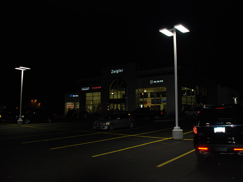 Zeigler Auto Group night lighting